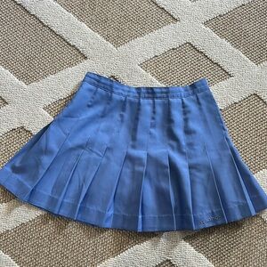 Vintage Reebok Women's Blue Pleated Skirt